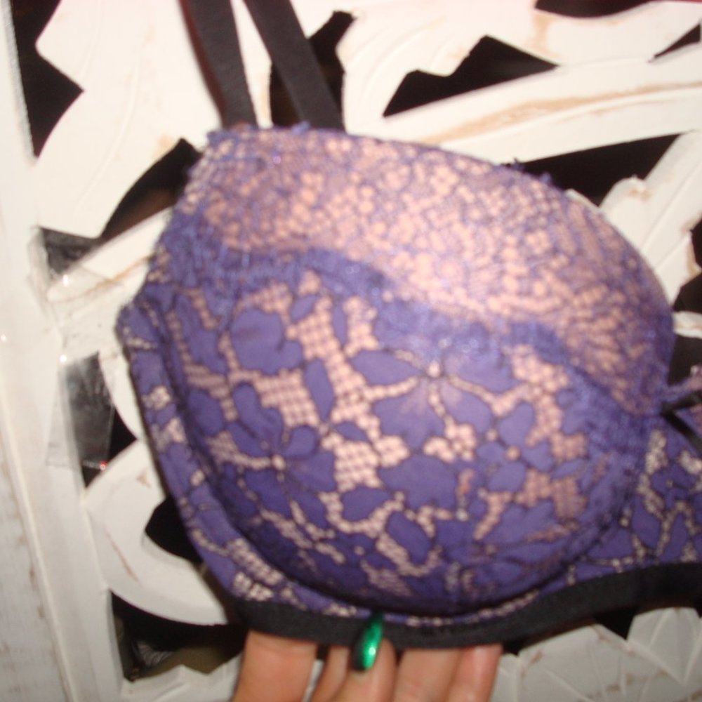 VICTORIA'S SECRET DREAM ANGELS BRA 32DDD PURPLE - Picture 2 of 3